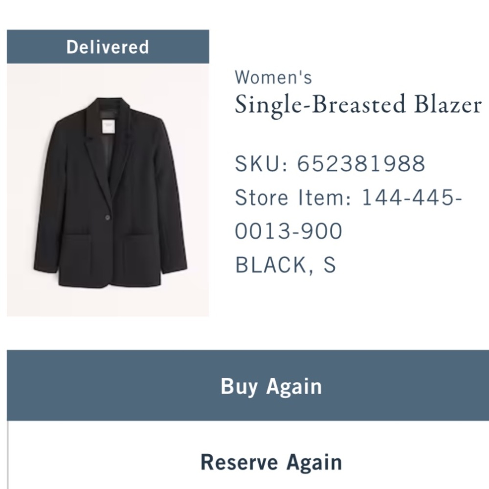 Abercrombie black blazer